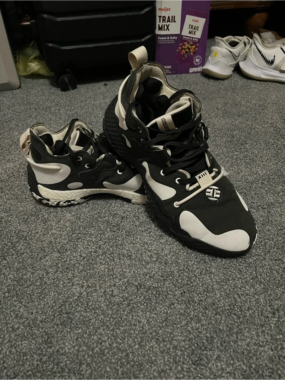 adidas Black and White Athletic Sneakers